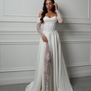 Elegant White Lace Off-Shoulder Dress